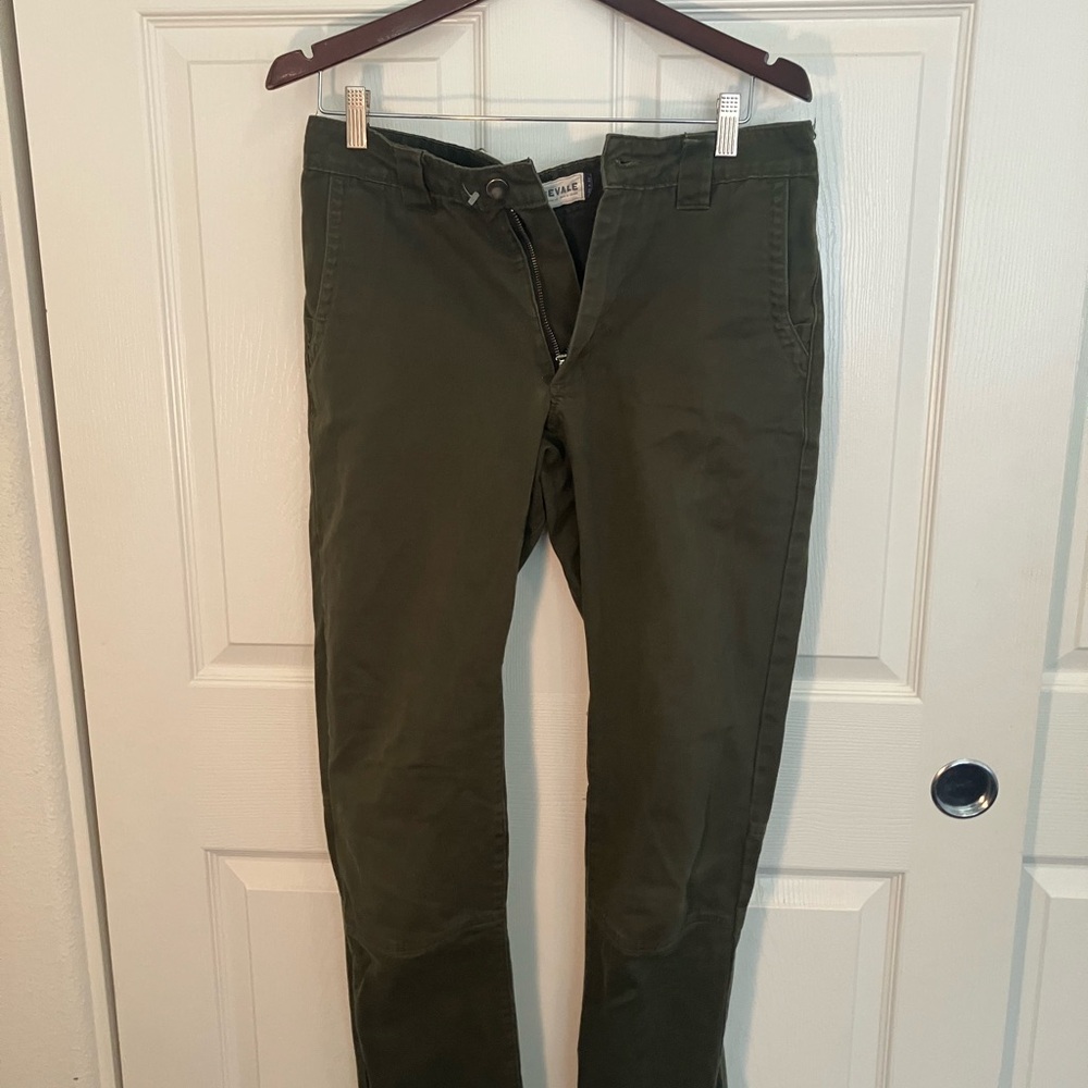 Men's Edgevale Olive Work Pants 30X32. Made in USA.